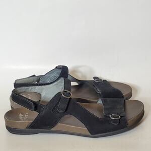 Dansko Jordyn Black Suede strappy sandals Size 37 Great condition